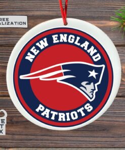 New England Patriots Personalized Christmas Ornament