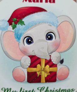 Elephant Custom Baby's first christmas ornament 2021