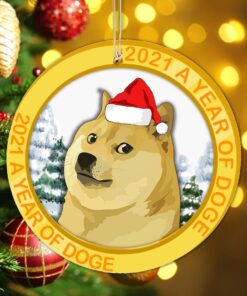 Crypto Doge Christmas Ornament