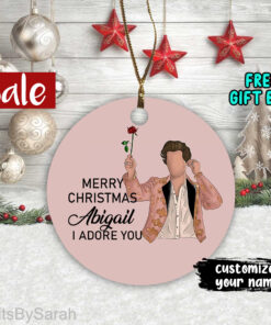 Personalized Merry Christmas I Adore You Harry Styles Ornament