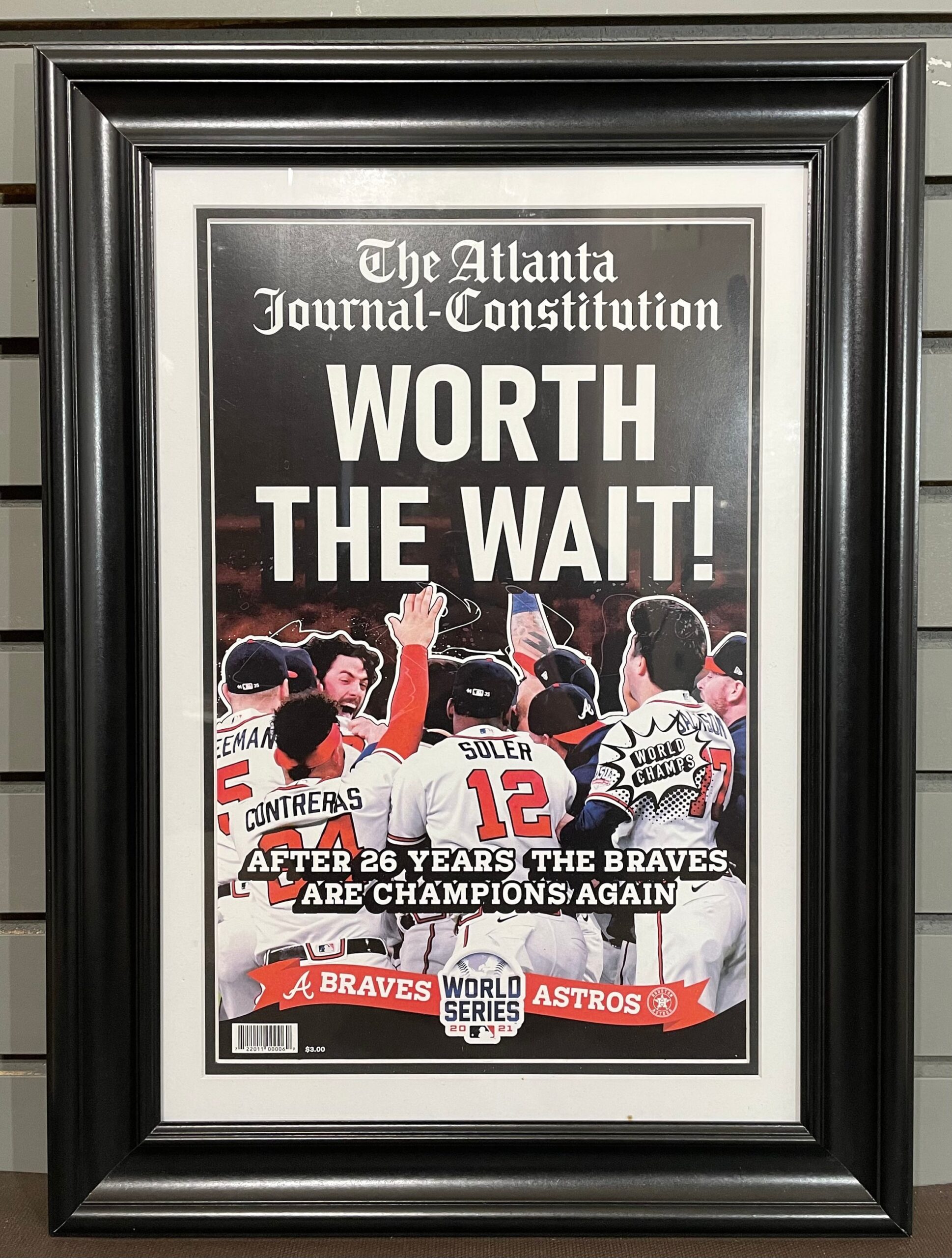 Atlanta Braves 2021 World Series Poster Canvas Print Sports 
