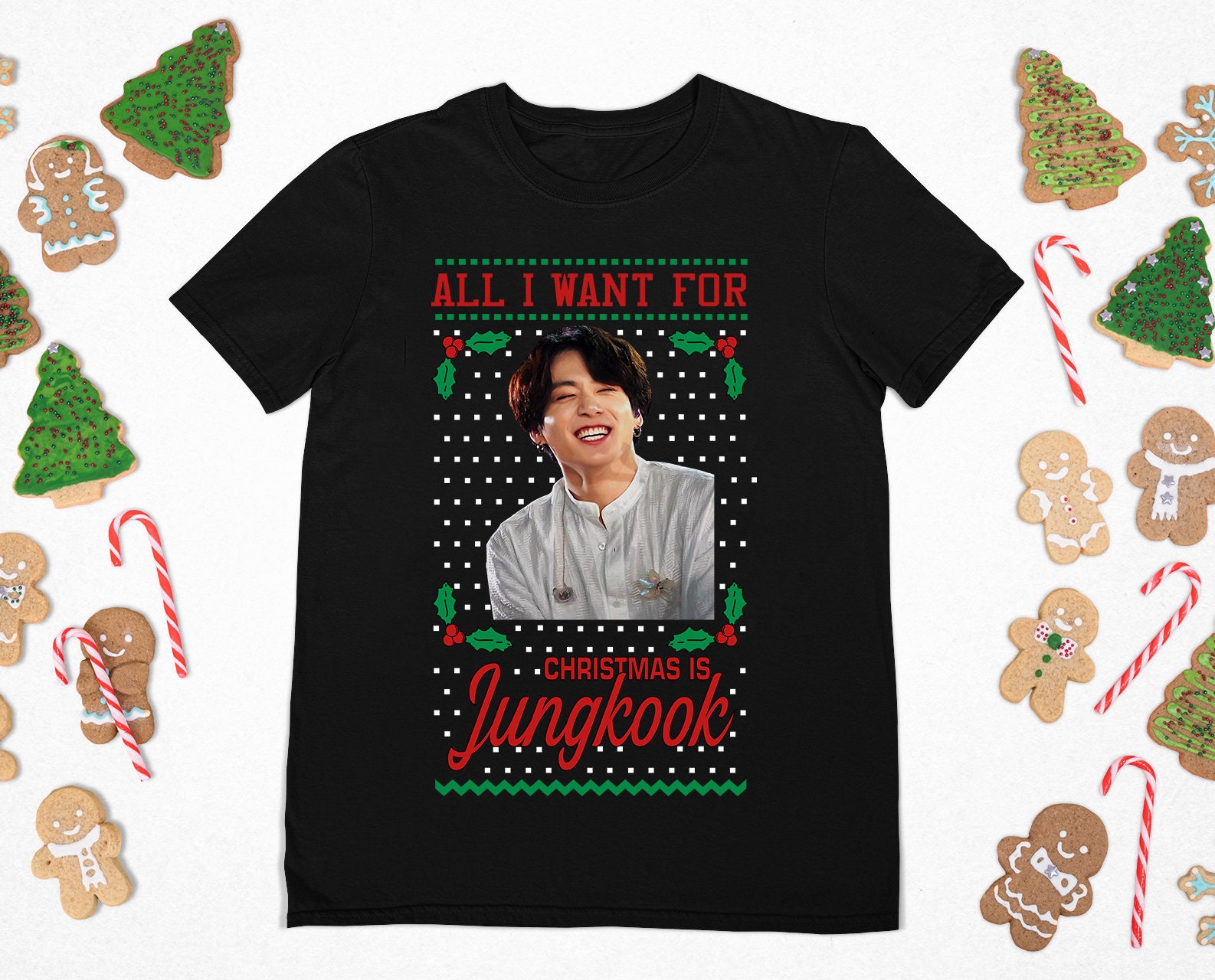 Jungkook Ugly Bts Christmas Sweater - Teeholly