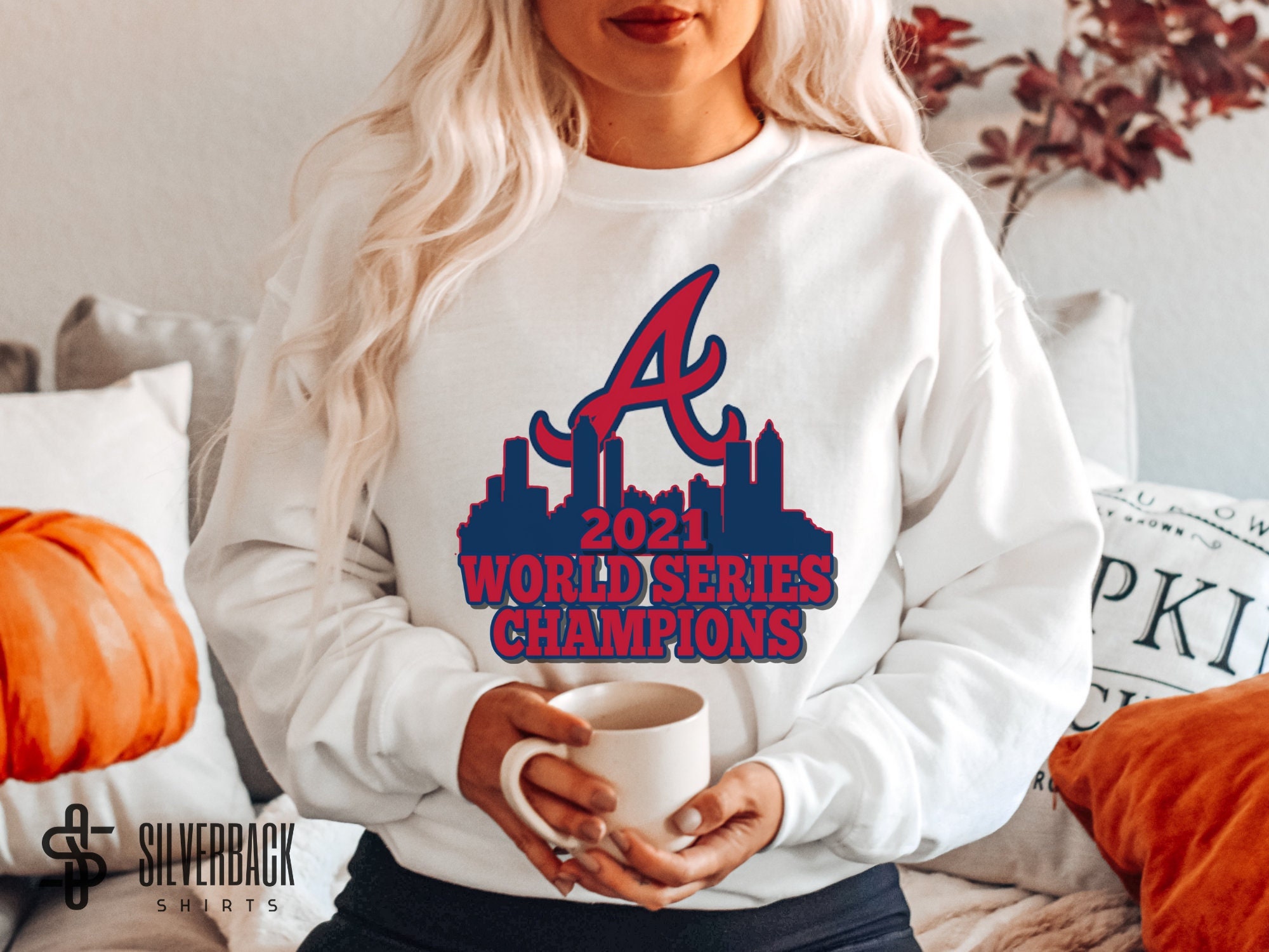 Atlanta Braves National League Champions 2021 World Series Crewneck  Sweatshirt - Trends Bedding