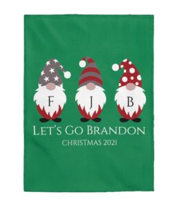 Gnome FJB Let’s Go Brandon Christmas Plush Blanket