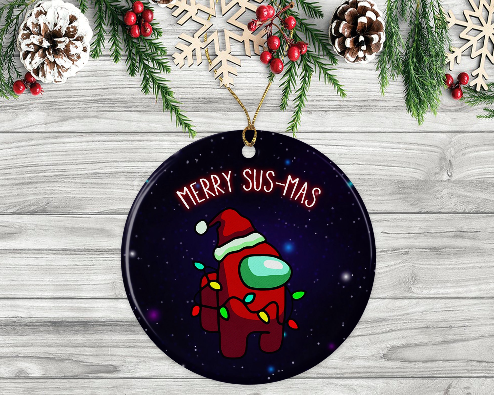 Merry Susmas Among Us Christmas Ornament