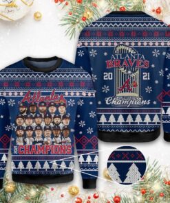 Mlb Atlanta Braves World Series Champions 2021 Ugly Christmas Sweater