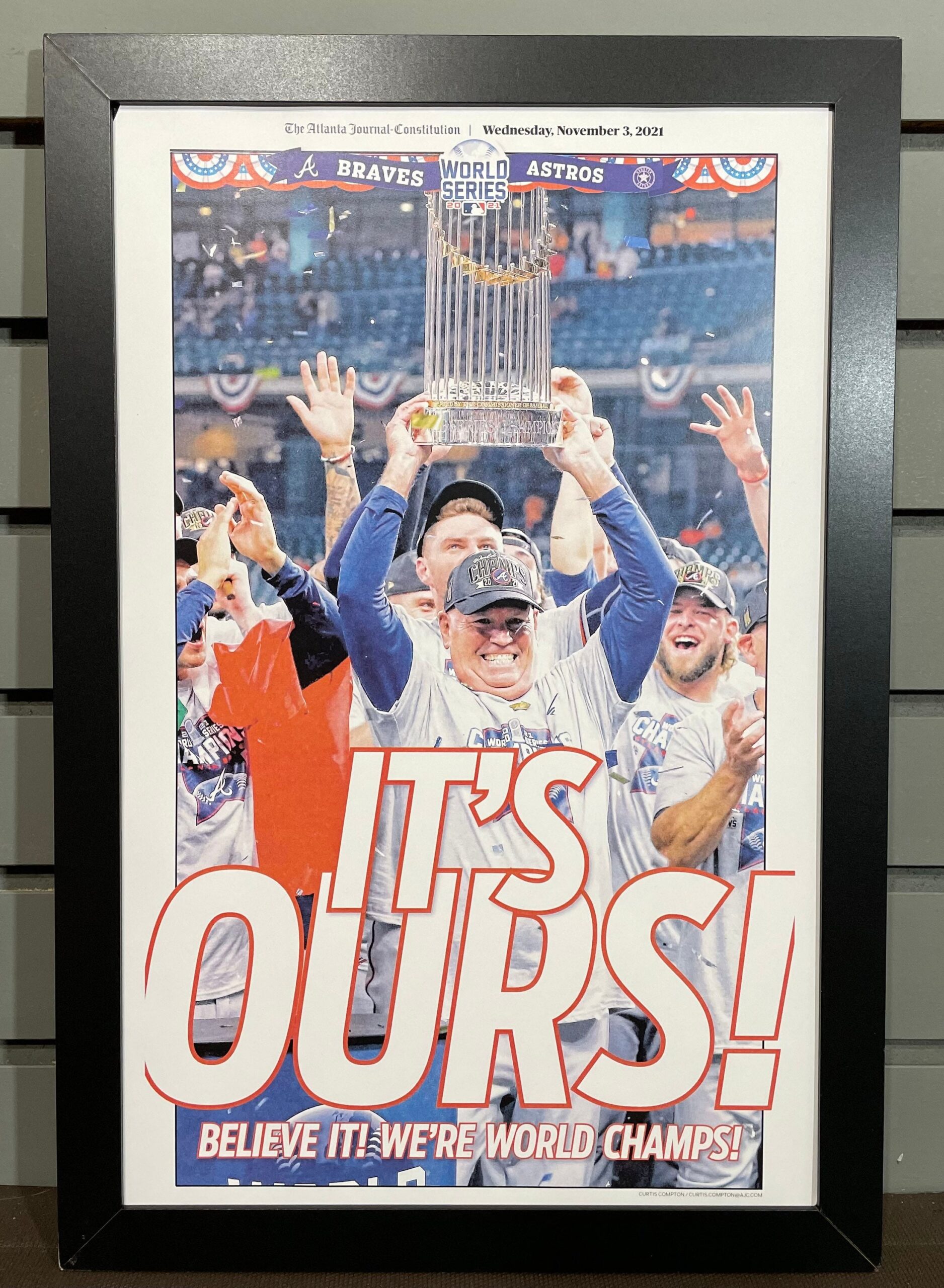 Newspaper 2021 Atlanta Braves World Series Champions Poster - Teeholly