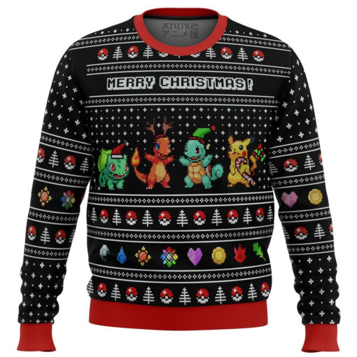 Santa Pokemon Merry Christmas Ugly Sweater