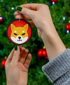 Shiba Inu Cryptocurrency Ceramic Christmas Ornaments