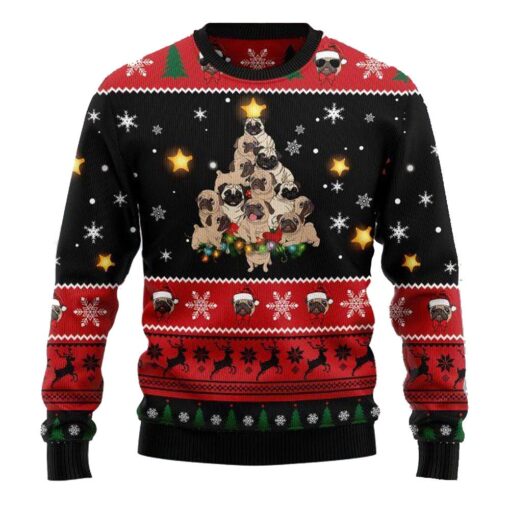 Tree Ugly Merry Pugmas Christmas Sweater