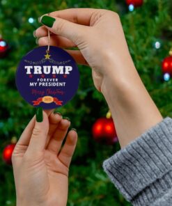 Trump Forever My President Ceramic Christmas Ornaments