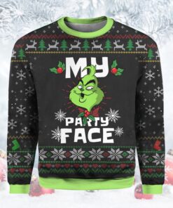 Ugly Christmas 3D Sweater Grinch Face 2021