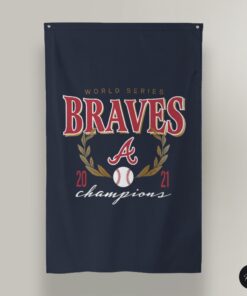 Vintage 2021 Champions Atlanta Braves Flag