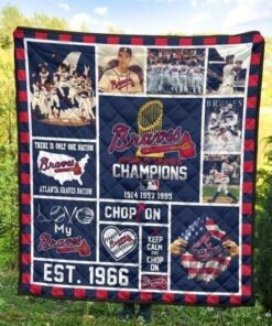 Vintage Atlanta Braves World Series Blanket