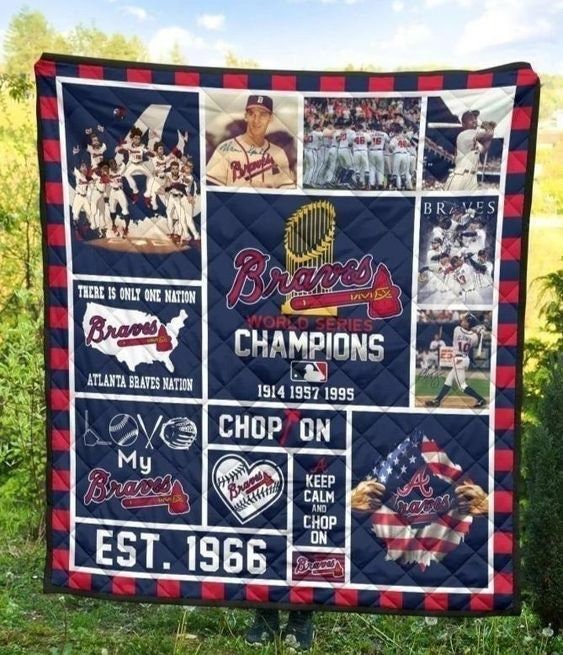 Vintage Atlanta Braves World Series Blanket – Teeholly