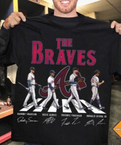 Atlanta Braves Walking Abbey Road Signatures Baseball Team Sweatshirt