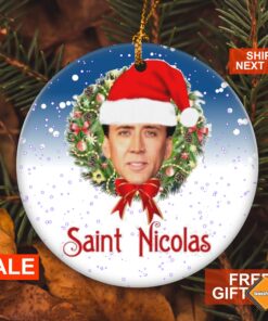 Funny Hol Saint Nicolas Cage Ornament