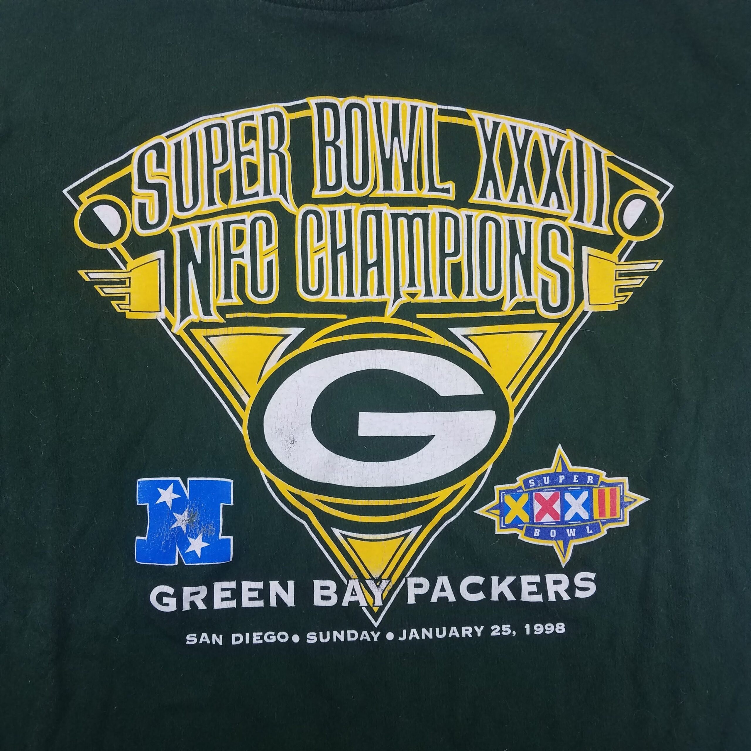 Vintage 1990s Green Bay Packers NFC Champions Super Bowl Shirt - Teeholly