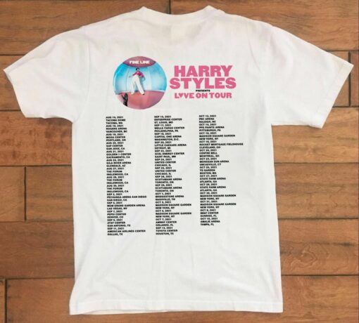 HOT 2021 Live Love On Tour Harry Styles Dates Shirt
