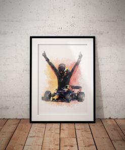 Race Car Driver Max Verstappen World Champion Poster