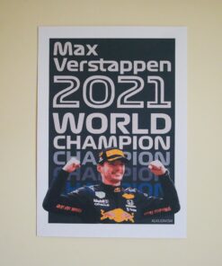 Max Verstappen 2021 F1 World Champion Poster