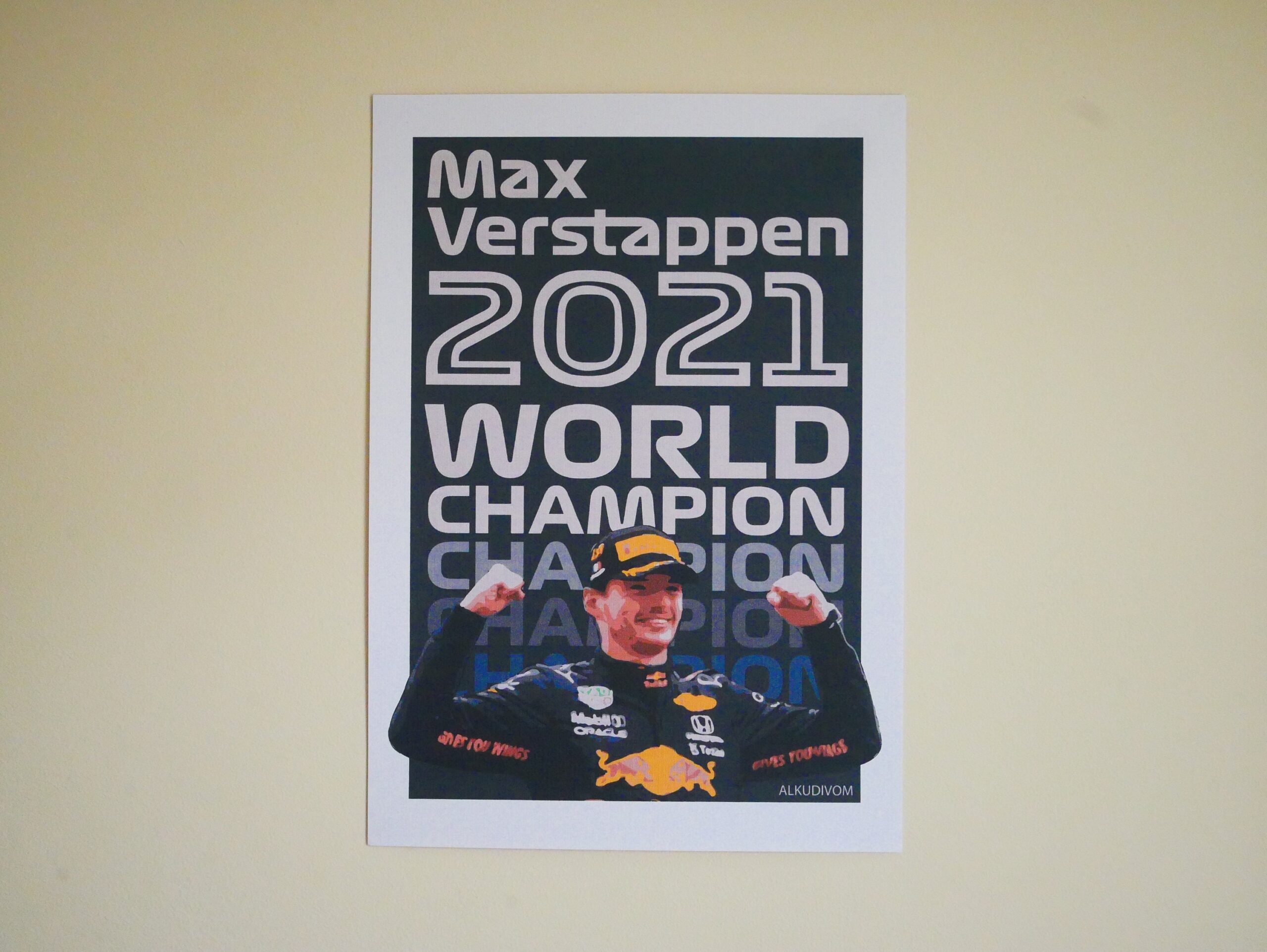Max Verstappen Red Bull Racing 2021 World Champion Poster F1 (Formula 1) -  Teeholly
