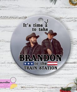 It’s Time To Take Brandon The Train Station Ceramic Ornament
