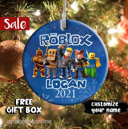 Kids Boy Ornament Personalized Roblox Christmas