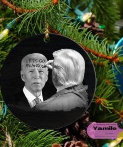 Let’s Go Brandon Funny Trump Writing Meme Christmas Ornament