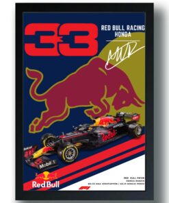 Max Verstappen Red Bull Racing 2021 World Champion Poster F1