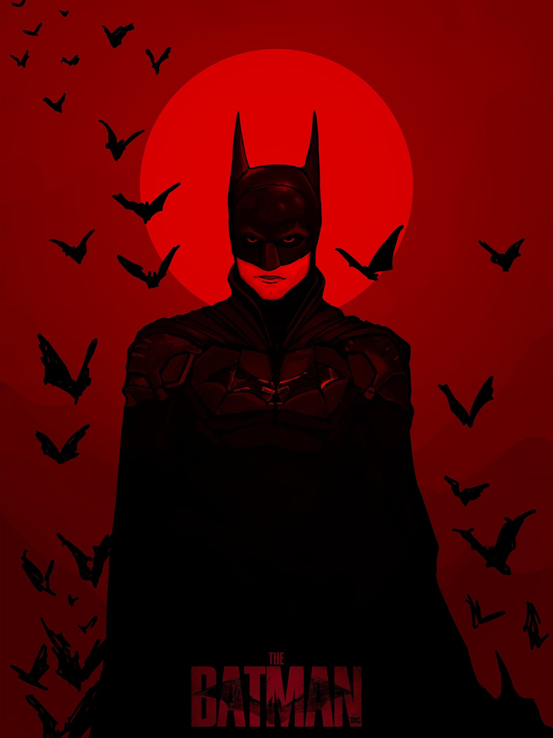 tredobbelt Booth Ørken Red Halloween The Batman 2022 Movie Poster - Teeholly