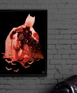 Red Silhouette Fan Art The Batman 2022 Movie Poster