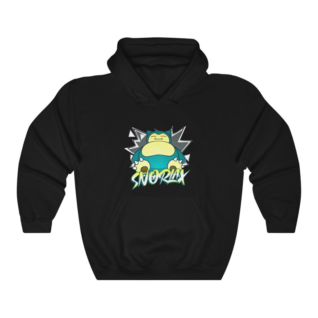 Retro Snorlax Pokemon Unisex Blend Hooded Sweatshirt - Teeholly