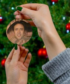 Secret Santa St. Nicolas Cage Christmas Ornaments