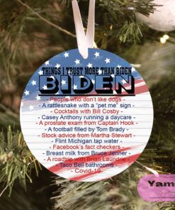 Things I Trust More Than Biden Let’s Go Brandon Christmas Ornament
