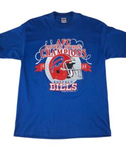 1980s 1988 Vintage NFL Buffalo Bills Shirt AFC East Champions Made In USA