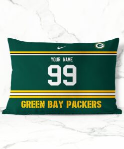 Custom Green Bay Packers Football Pillow With Your Name And Numbers