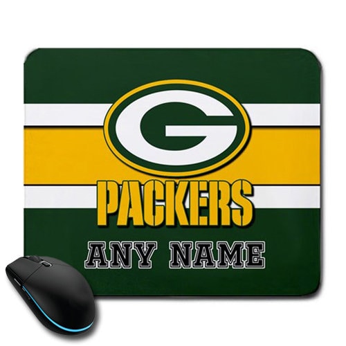 Custom Personalized Text Green Bay Packers Mouse Pad Gift - Teeholly