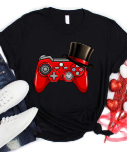 Gamer Valentines Day Controller Costume Kids Shirt