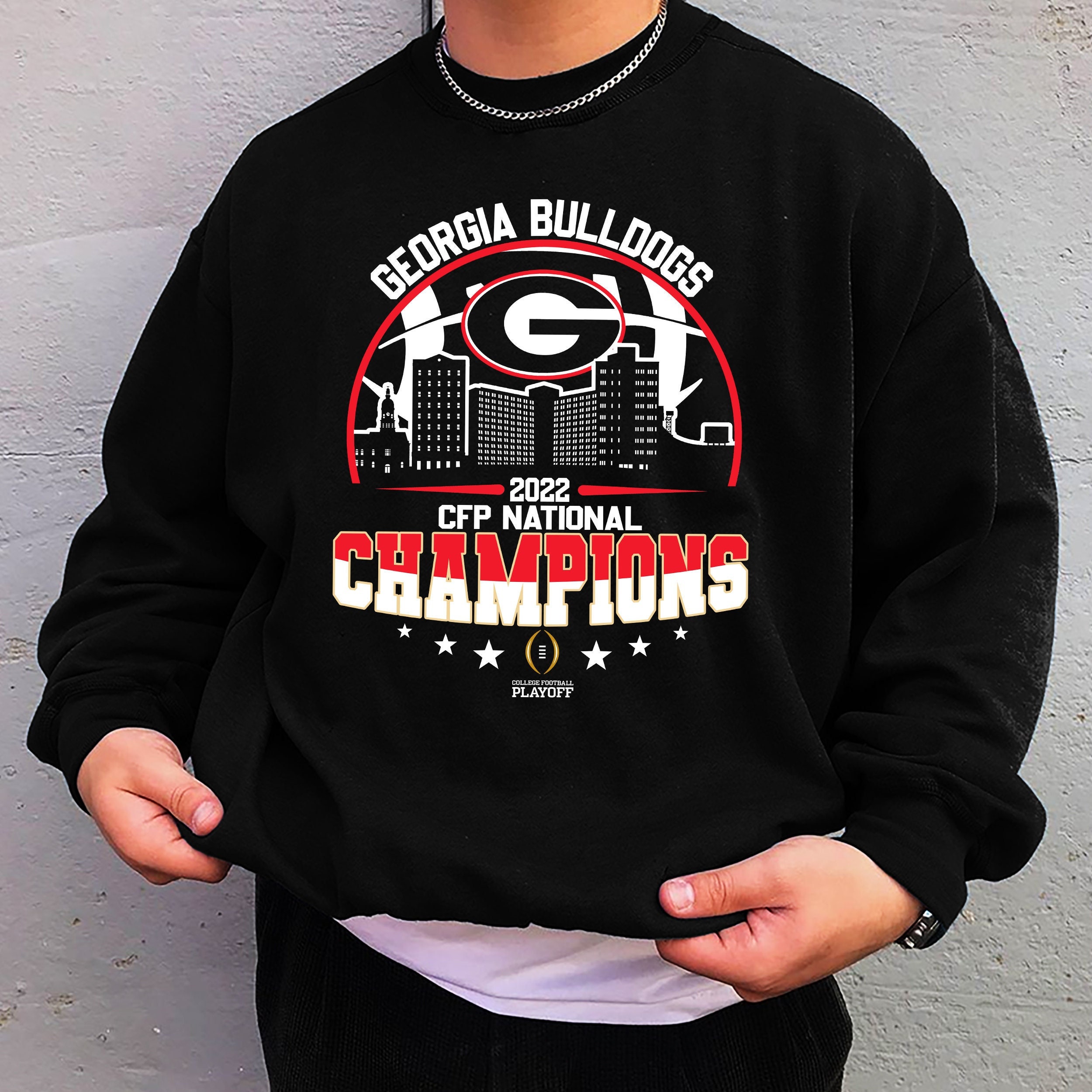 Bulldogs Black College Uga National Championships Swestshirt