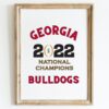 University Of Georgia Bulldogs National Championship Poster