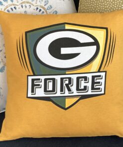 Green Bay Packers Football 16×16 Pillow Cover Vintage Kids Bedroom