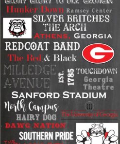 UGA Fan Typography National Champions Georgia Bulldogs Poster