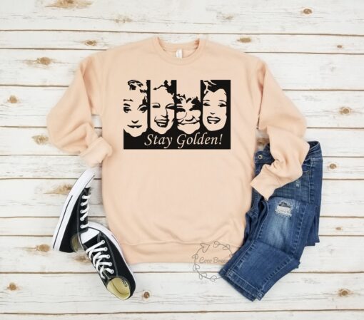 Stay Golden Fan Horror Betty White Unisex Fleece Sweatshirt