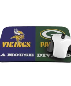 Custom House Divided Vikings And Green Bay Packers Mouse Pad