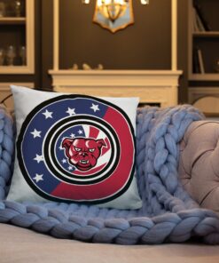 National Champions Georgia Bulldog Pillow With USA Flag
