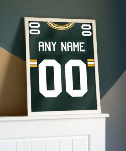 Custom Packers Jersey Vintage Green Bay Poster