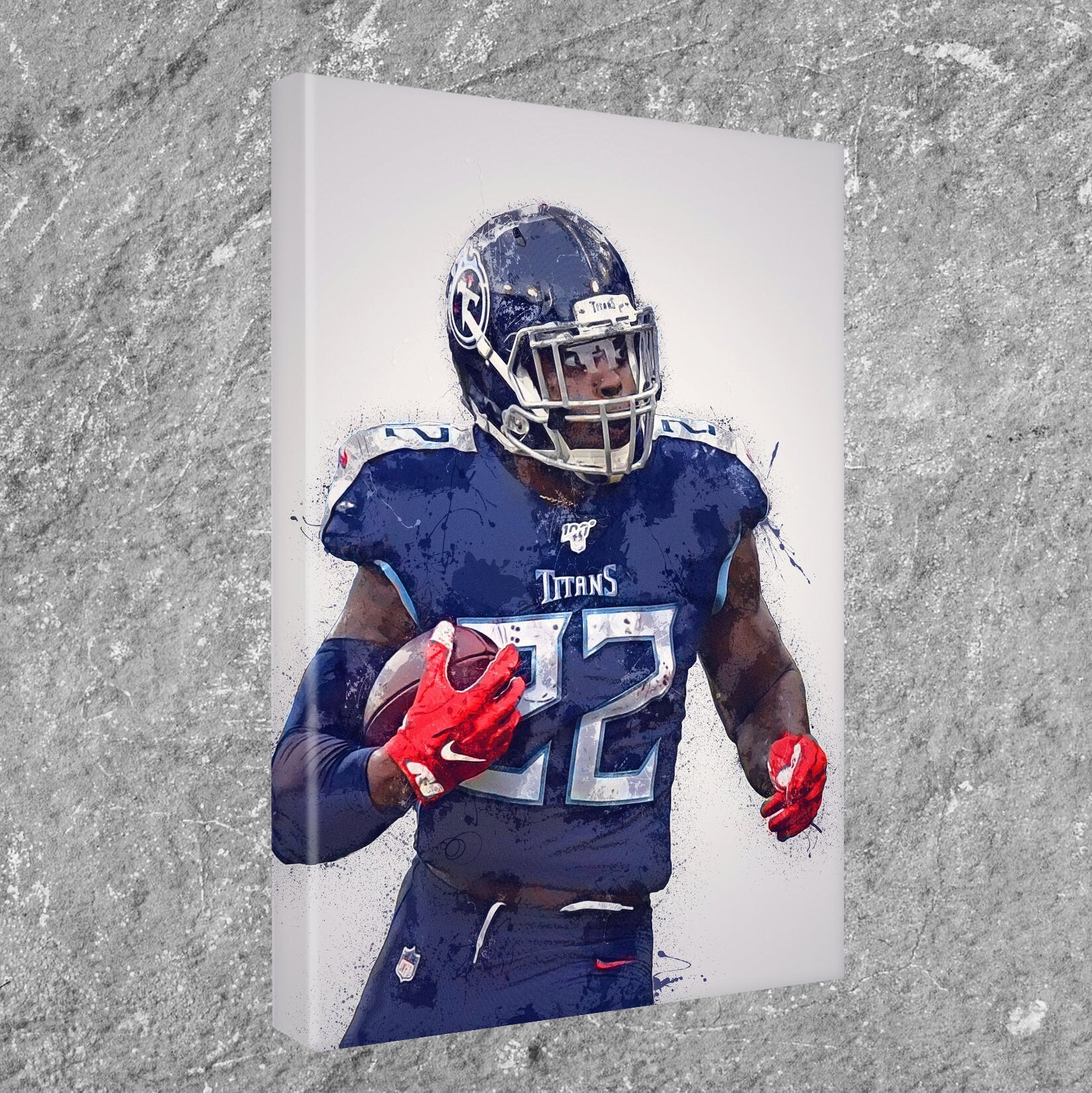 Derrick Henry Poster Wall Art Sports Poster Fan Art Wall 