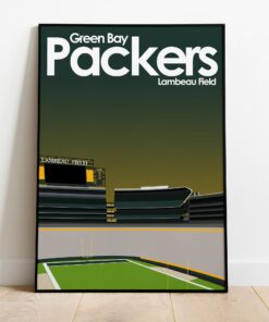 Lambeau Field NFC North Vintage Green Bay Packers Poster