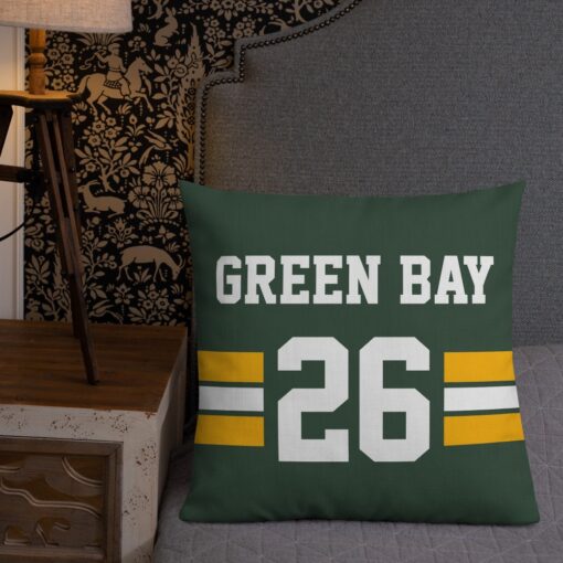 Gridiron Green Bay Packers Football Personalized Pillow Gift